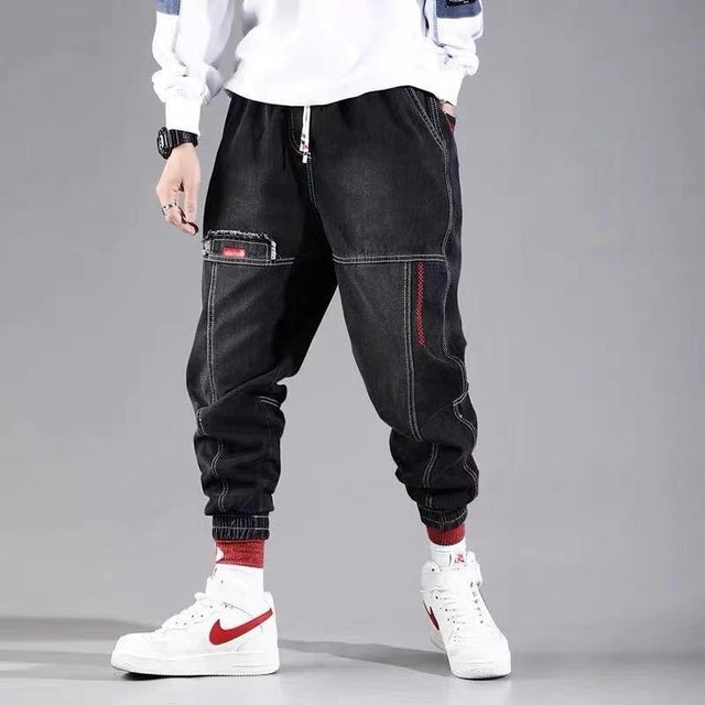 Streetwear Hip Hop Denim Cargo Pants