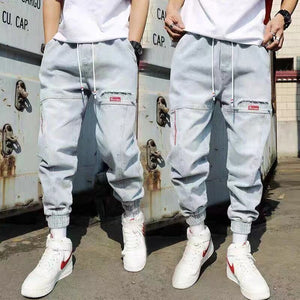 Streetwear Hip Hop Denim Cargo Pants