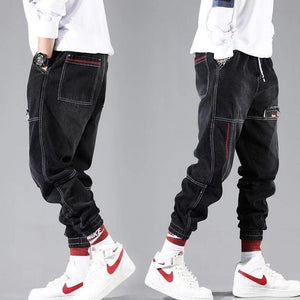 Streetwear Hip Hop Denim Cargo Pants