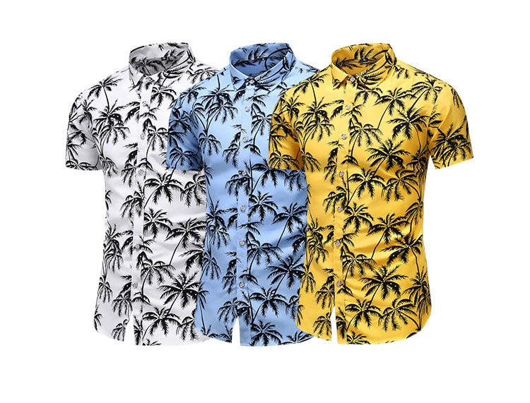 Summer Hawaiian Beach Floral Festive Shirts