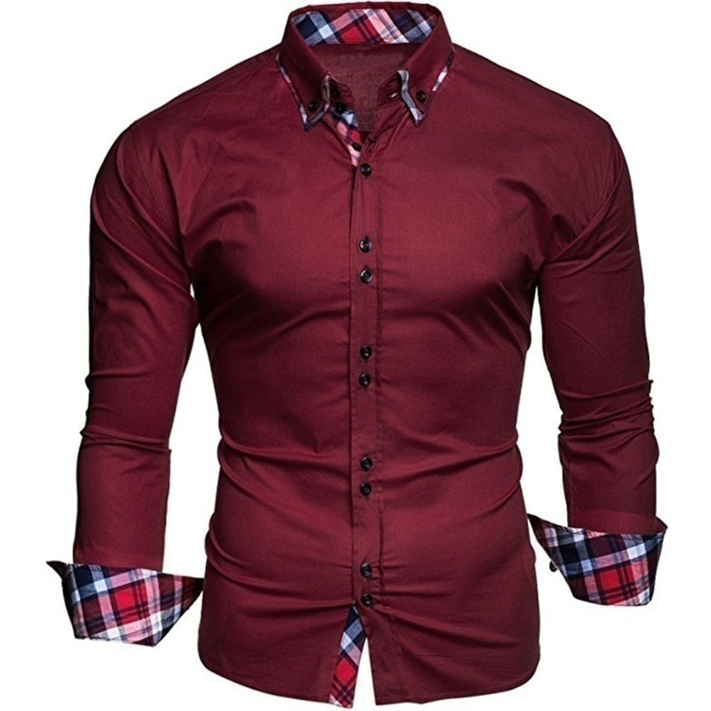 Business Slim Fit Long Sleeved Shirt