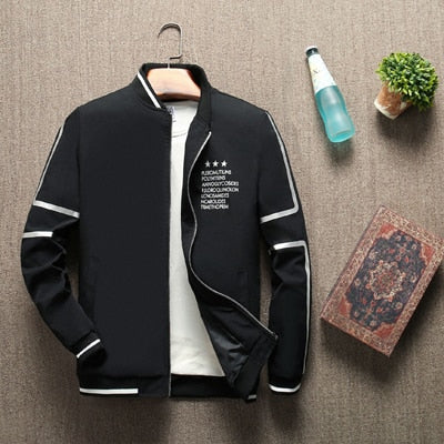 Autumn Streetwear Zipper Baseball Bomber Jacket