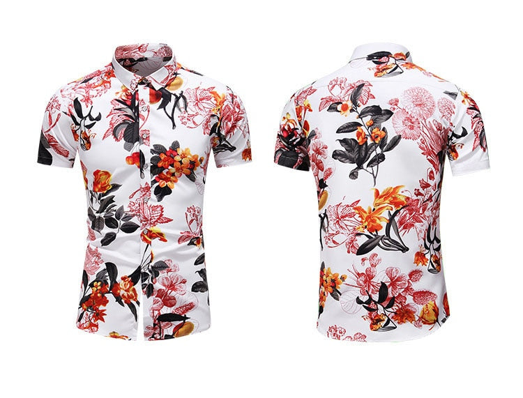 Summer Hawaiian Beach Floral Festive Shirts