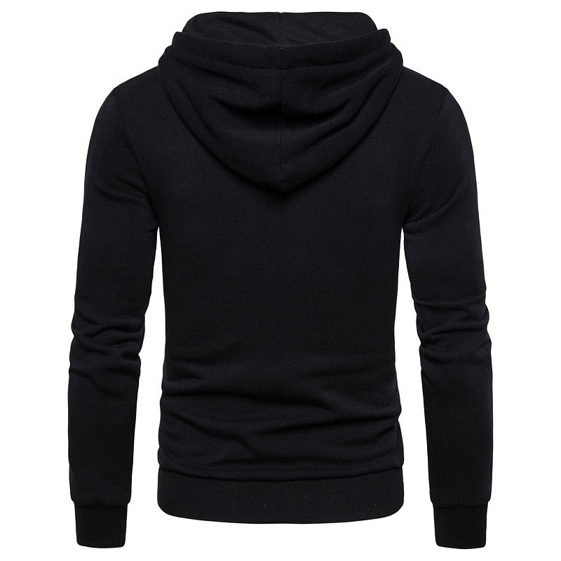 Solid Fashion Fleece Zipper Sportstyle Hoodie