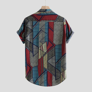 Summer Retro Vintage Ethnic Printed Shirt