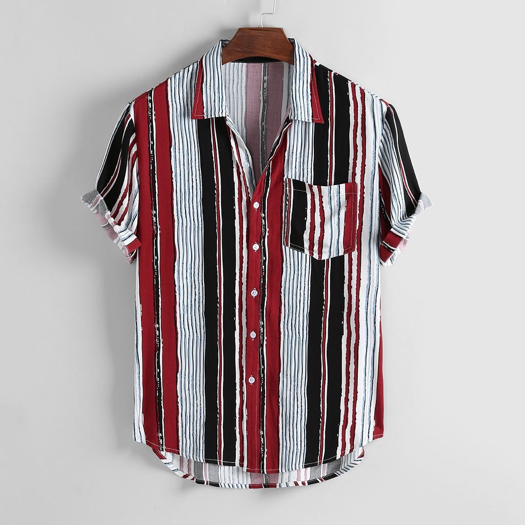 Summer Retro Vintage Ethnic Printed Shirt