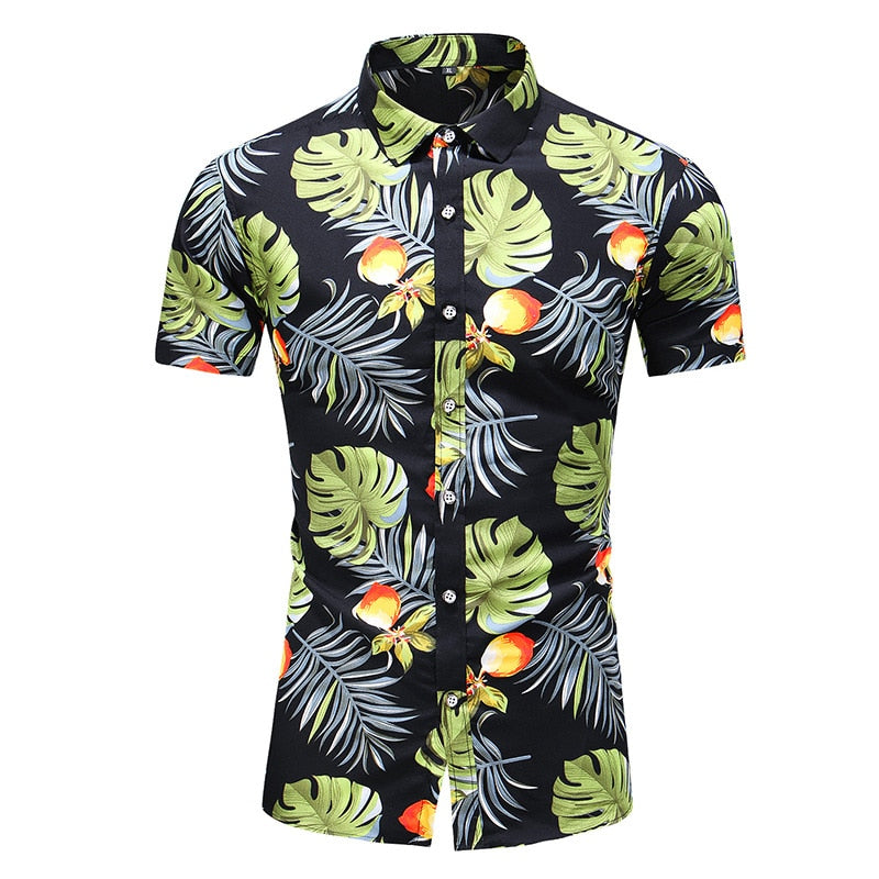 Summer Hawaiian Beach Flower Printed Shirts