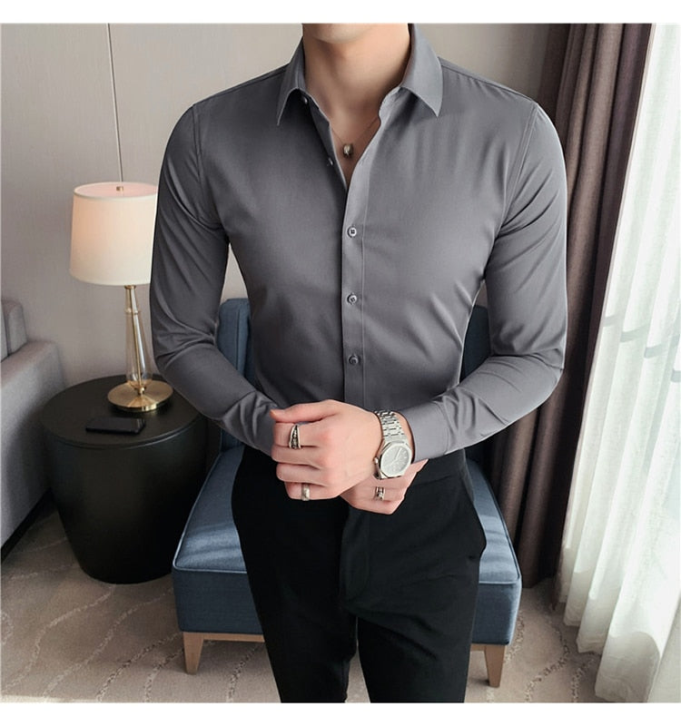 Business British Style Long Sleeve Shirt