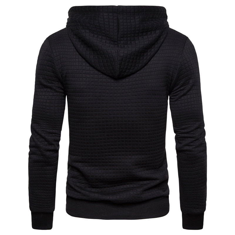 Spring Autumn Casual Solid Grid Hoodie