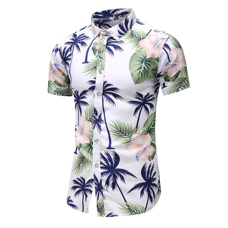 Summer Hawaiian Beach Floral Festive Shirts