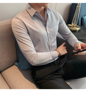 Business British Style Long Sleeve Shirt