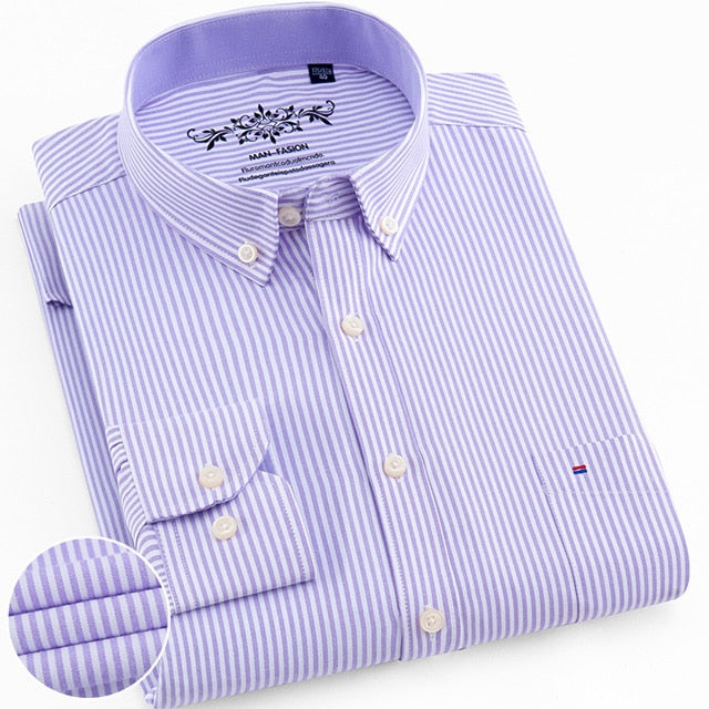 Solid Oxford Long Sleeve Dress Shirt