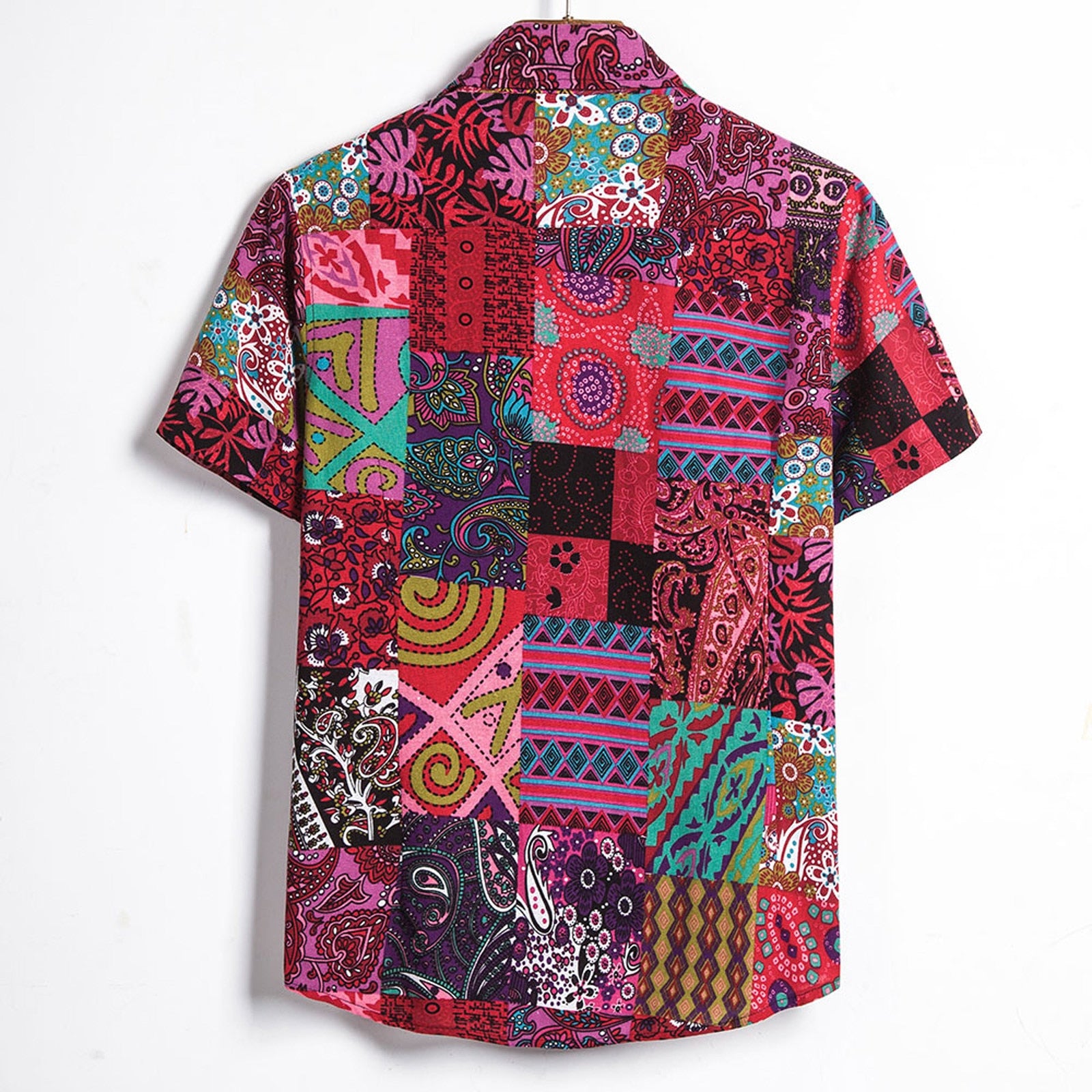 Summer Retro Vintage Ethnic Printed Shirt