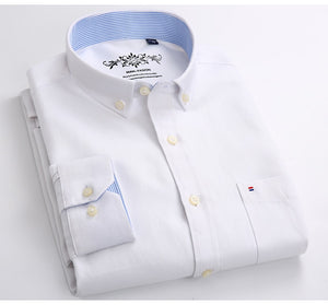 Solid Oxford Long Sleeve Dress Shirt