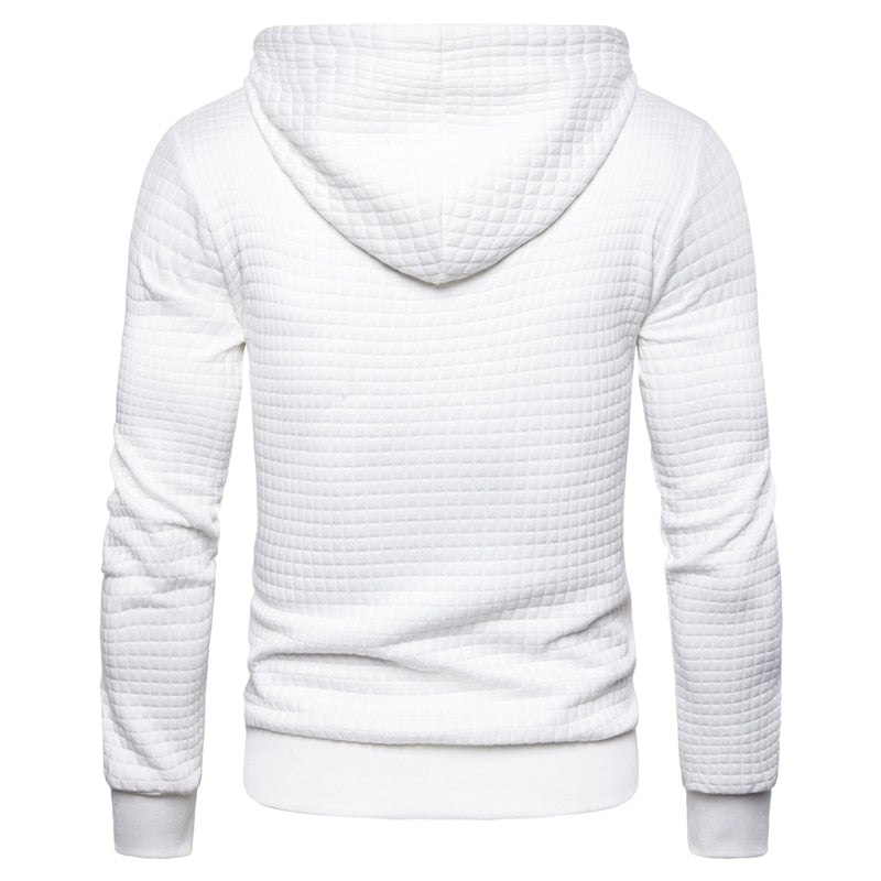 Spring Autumn Casual Solid Grid Hoodie