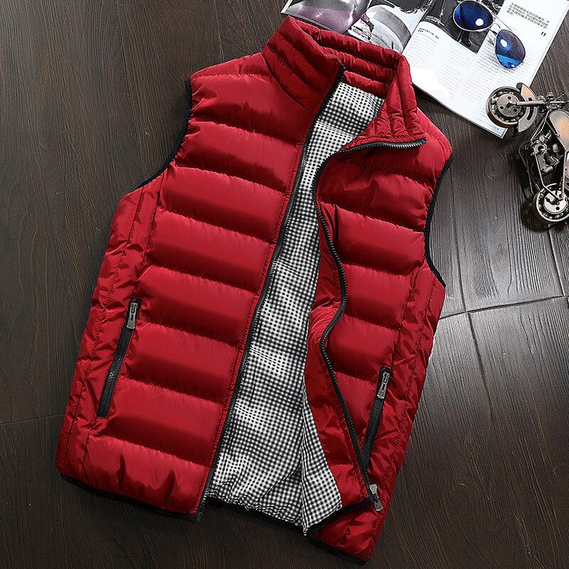 Autumn Winter Sleeveless Solid Color Vest