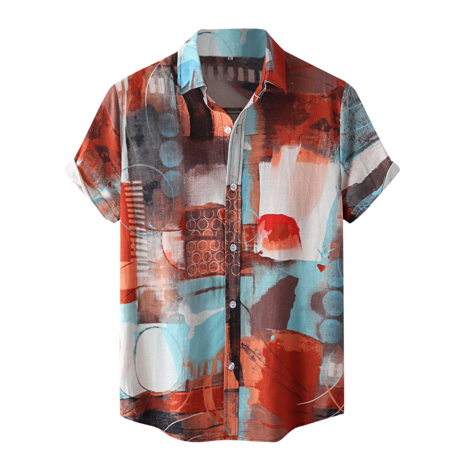 Summer Retro Vintage Ethnic Printed Shirt