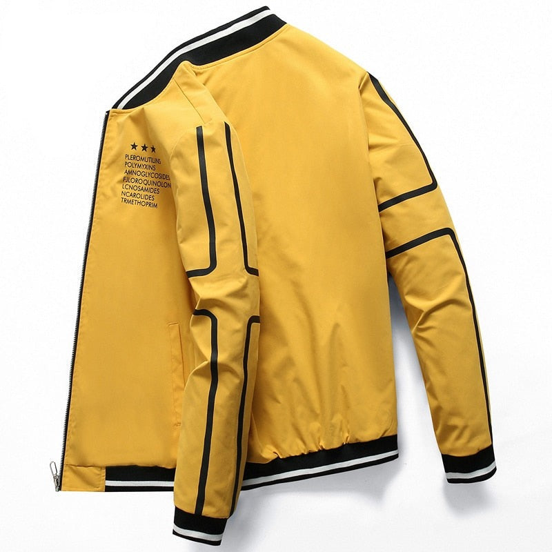 Autumn Streetwear Zipper Baseball Bomber Jacket