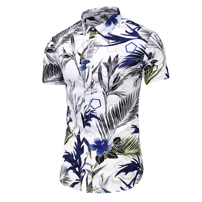 Summer Hawaiian Beach Flower Printed Shirts