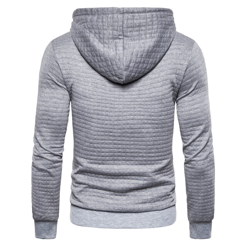 Spring Autumn Casual Solid Grid Hoodie