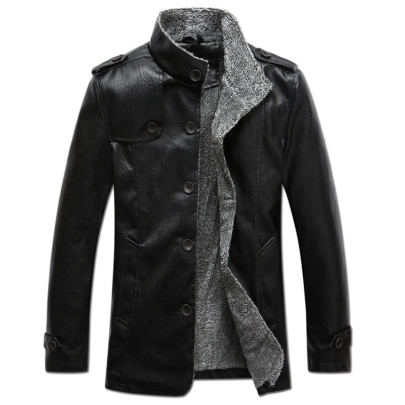 Warm Fleece Leather Suede Velvet Jacket