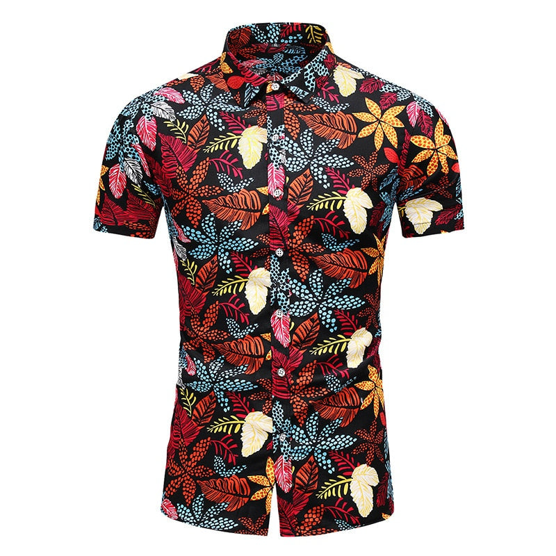 Summer Hawaiian Beach Floral Festive Shirts