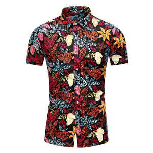 Summer Hawaiian Beach Floral Festive Shirts