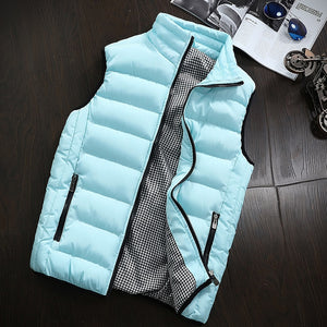 Autumn Winter Sleeveless Solid Color Vest