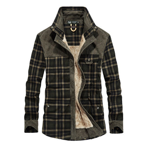 Winter Plaid Warm Fleece Scottish Jacket