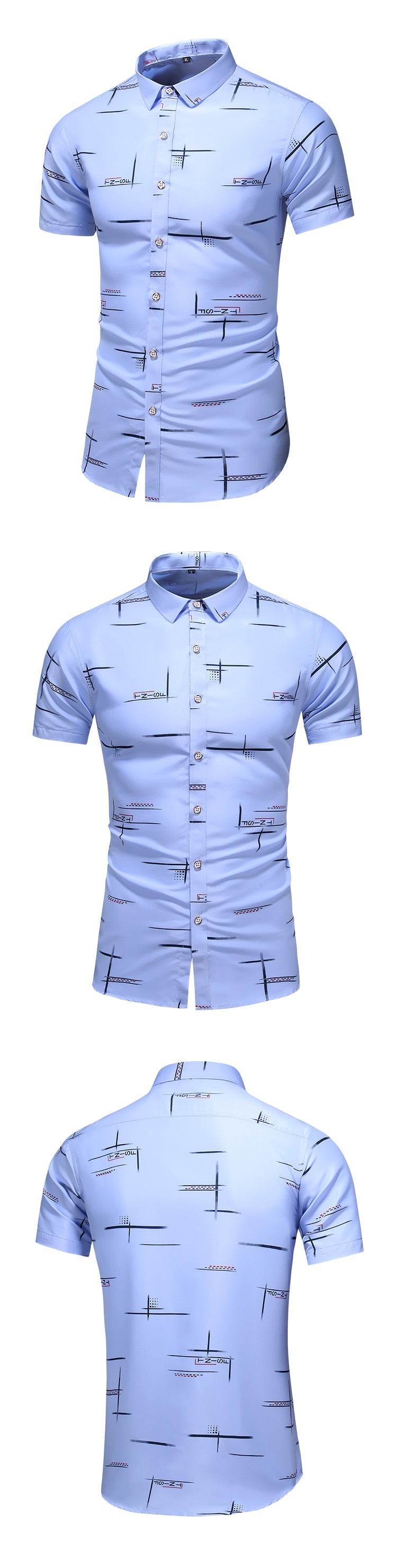 Summer breathable Printed Short sleeve shirts