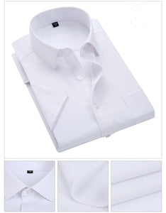 Summer Striped Short Sleeve Dress Shirt