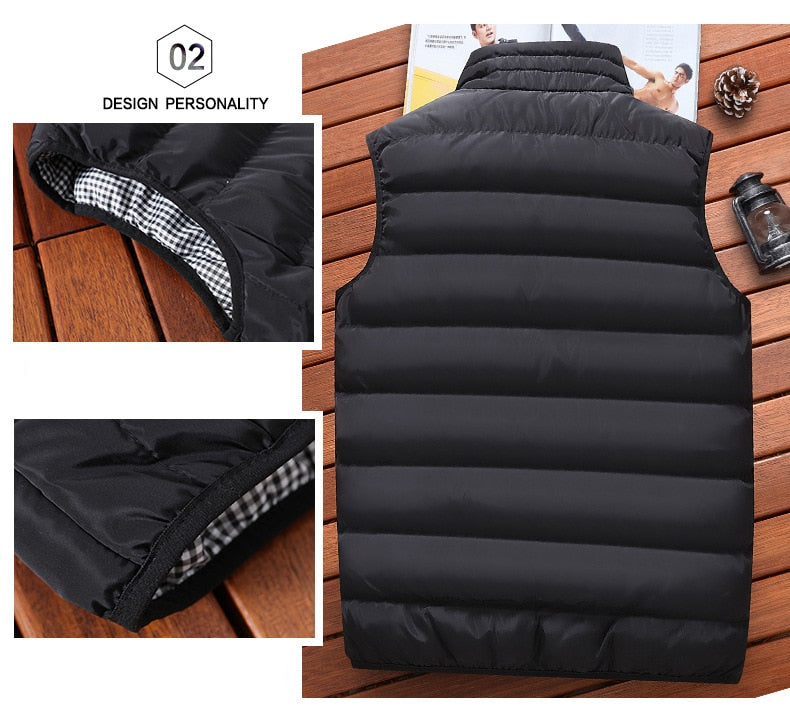 Autumn Winter Sleeveless Solid Color Vest