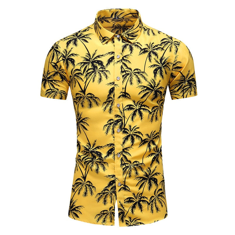 Summer Hawaiian Beach Flower Printed Shirts