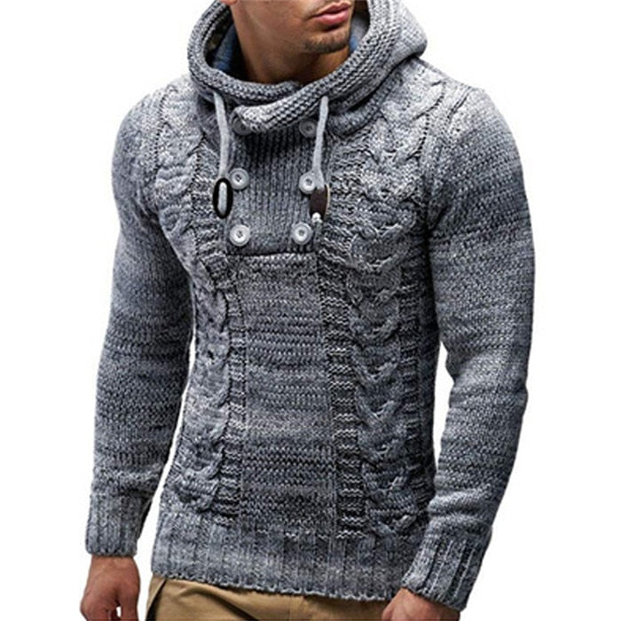 Casual Warm Knitted Fashion Hooded Pullover