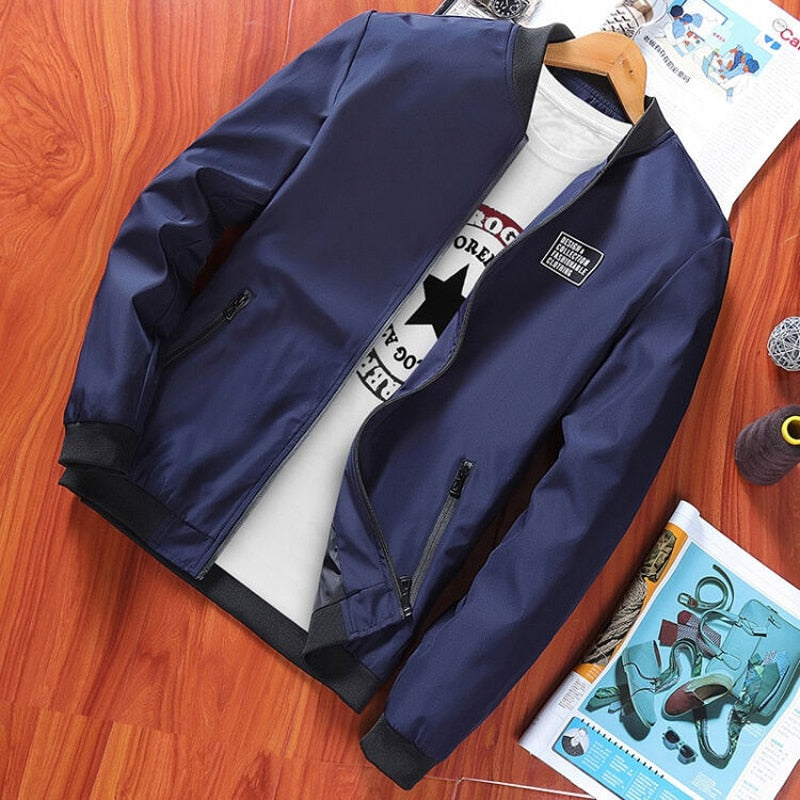 Casual Zipper Bomber Jacket