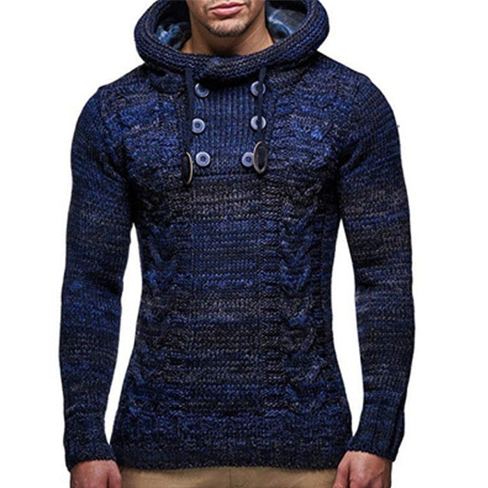 Casual Warm Knitted Fashion Hooded Pullover