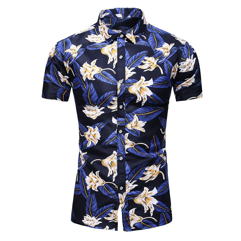 Summer Hawaiian Beach Floral Festive Shirts