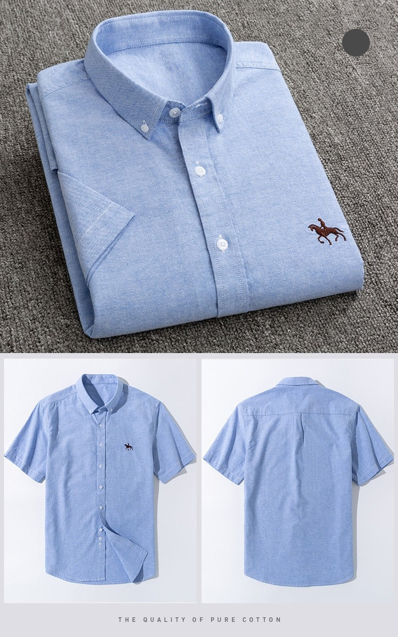 Summer Business Oxford Soft Short Sleeve Shirt