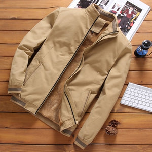 Autumn Winter Fleece Thick Warm Bomber Jacket