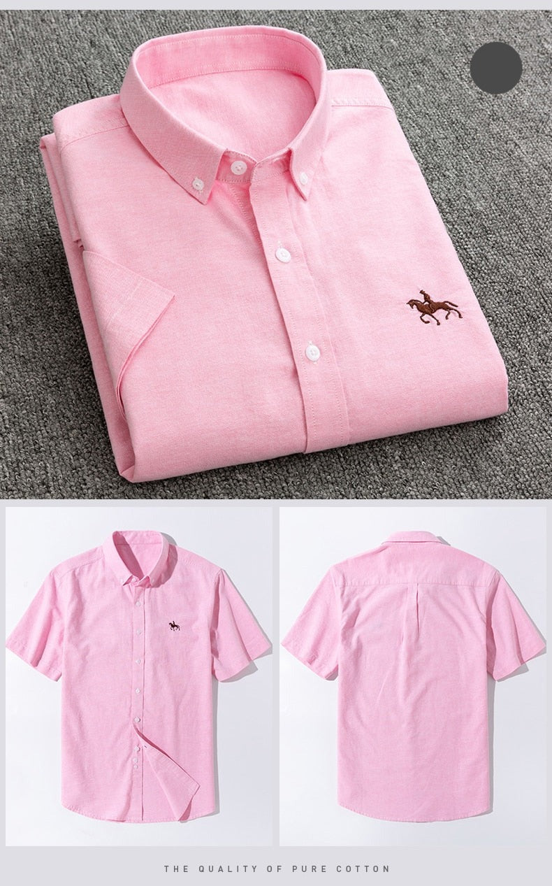 Summer Business Oxford Soft Short Sleeve Shirt