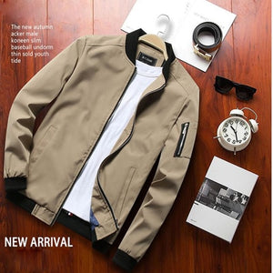 Casual Streetwear Zipper Baseball Bomber Jacket