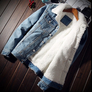 Winter Denim Warm Cowboy Jeans Jacket