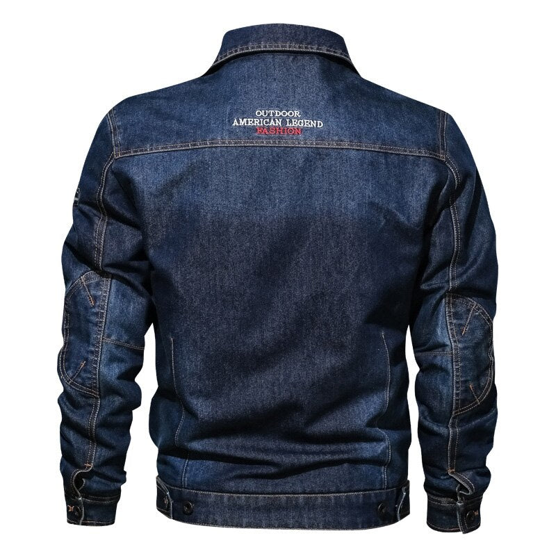 Denim Cowboy Bomber Jacket