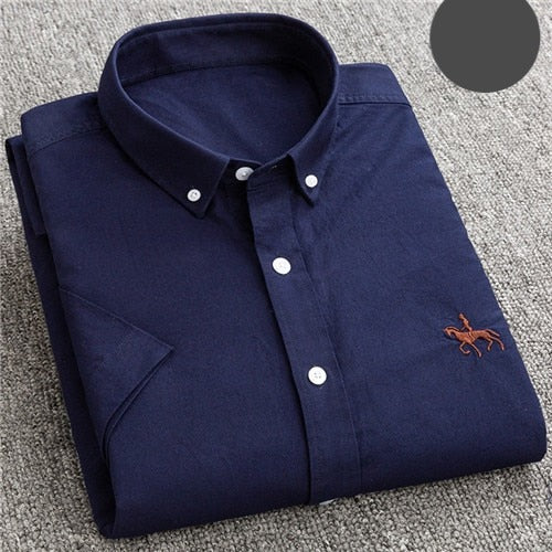 Summer Business Oxford Soft Short Sleeve Shirt