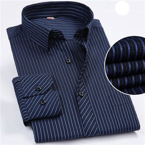 Business Striped Long Sleeve Dress Shirt