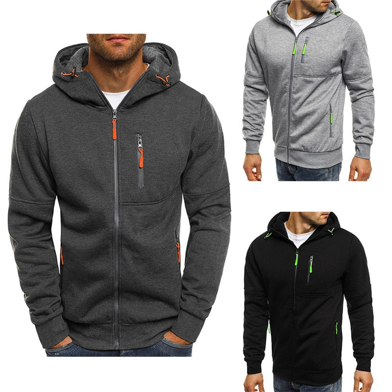 Casual Soft Warm Fashion Zipper Hoodie