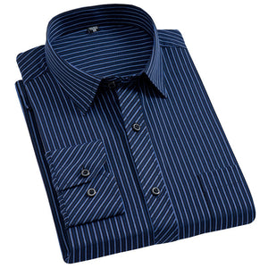 Business Striped Long Sleeve Dress Shirt