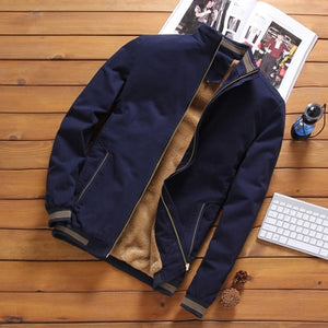 Autumn Winter Fleece Thick Warm Bomber Jacket