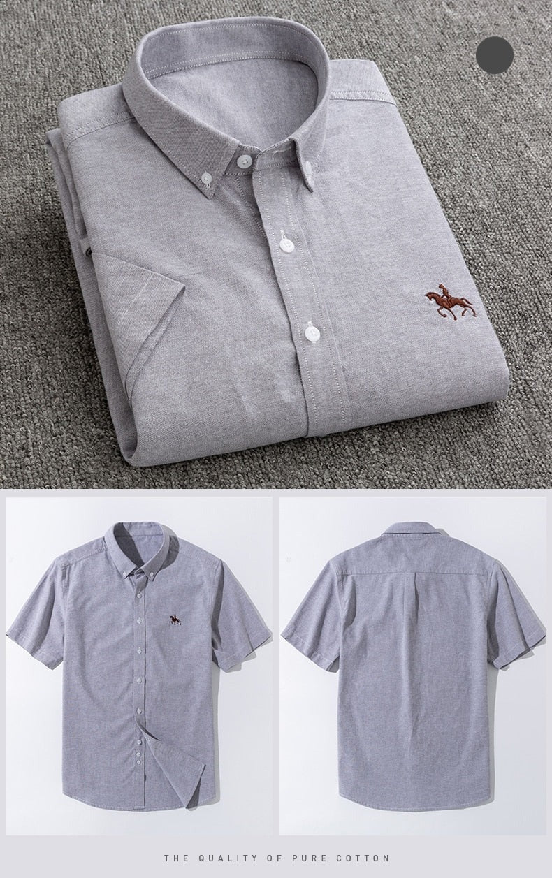 Summer Business Oxford Soft Short Sleeve Shirt