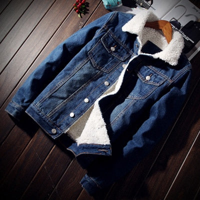 Winter Denim Warm Cowboy Jeans Jacket